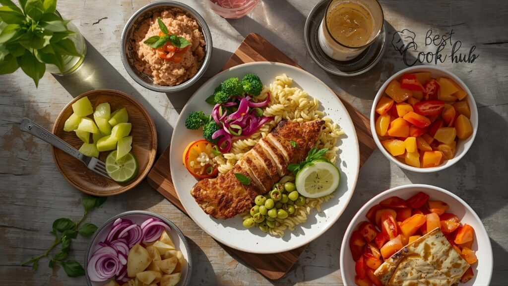 Bestcookhub - Balanced 1500-Calorie High Protein Meal Plan on Table