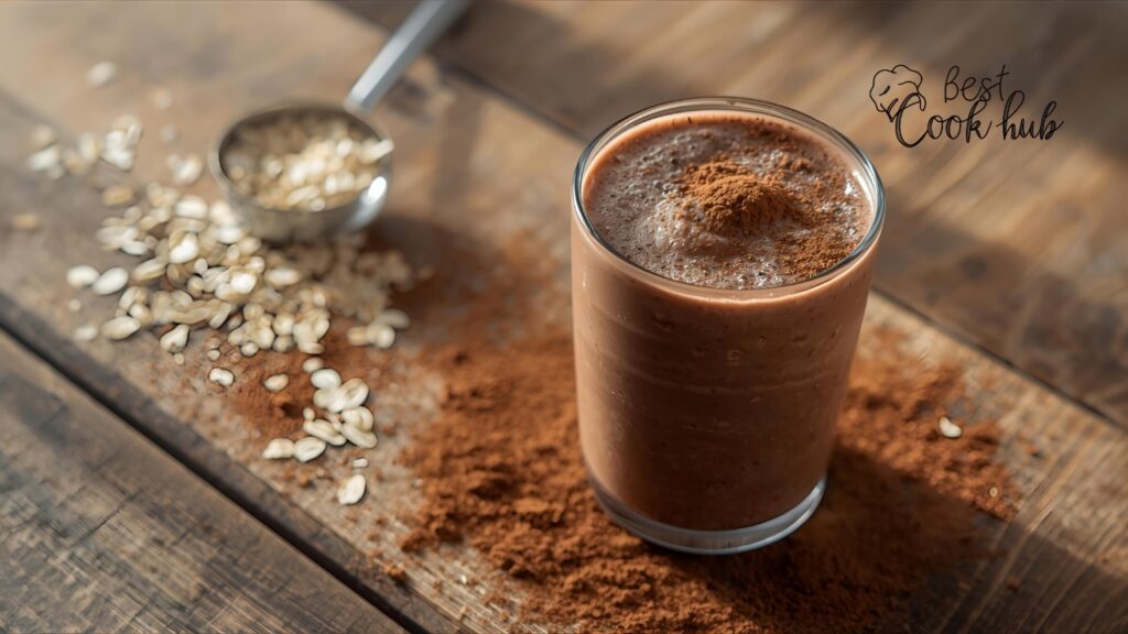 Bestcookhub - Chocolate Oat Smoothie with Cocoa Powder Garnish