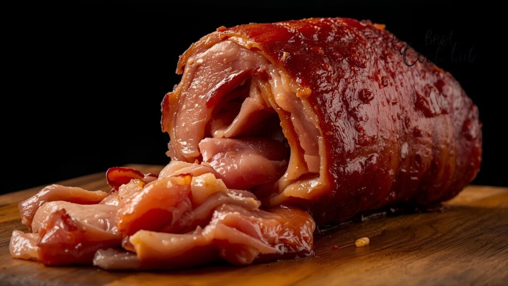 Bestcookhub - Close-up of cooked ham hock falling off the bone