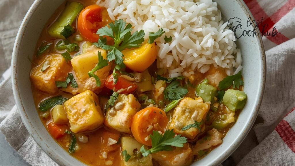 Bestcookhub - Colorful Vegetables in Thai Curry Sauce