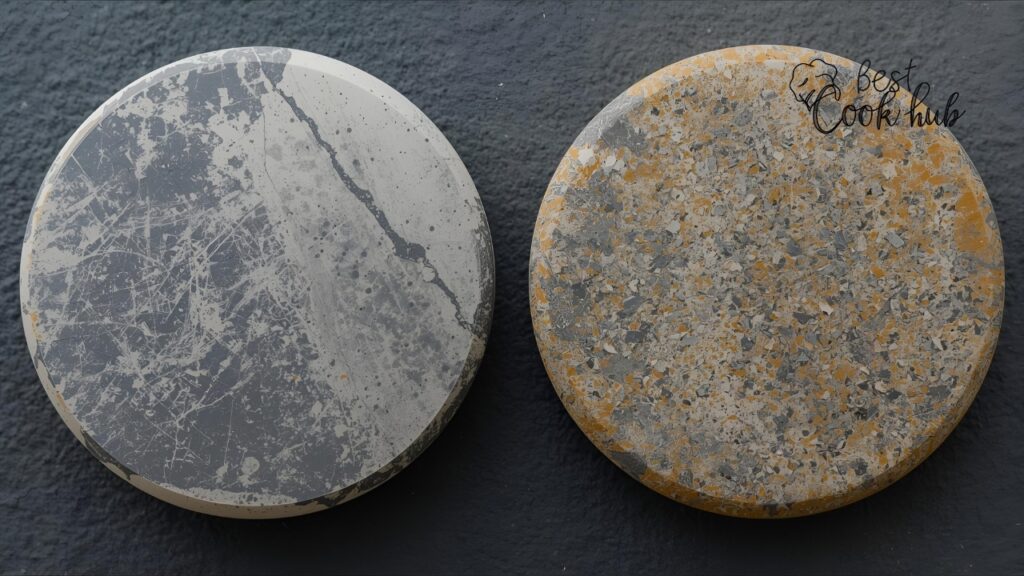 Bestcookhub - Comparison of new vs worn-out sharpening stone surface