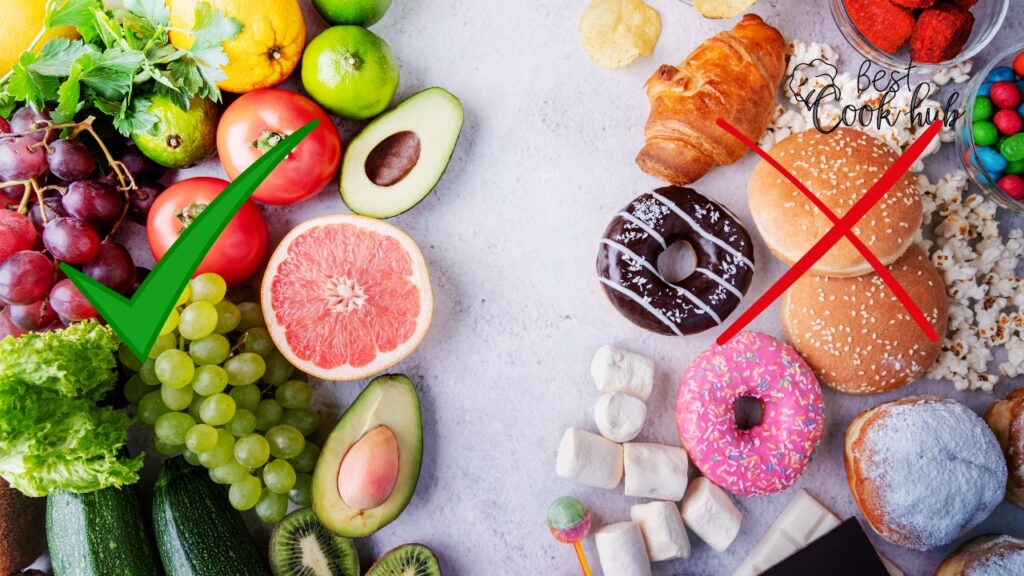 Bestcookhub - E2M Approved Foods and Avoid List on Cutting Board