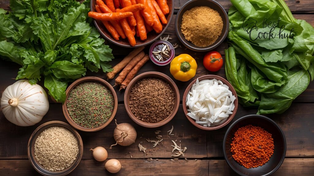 Bestcookhub - Fresh Thai Curry Ingredients on Wooden Table
