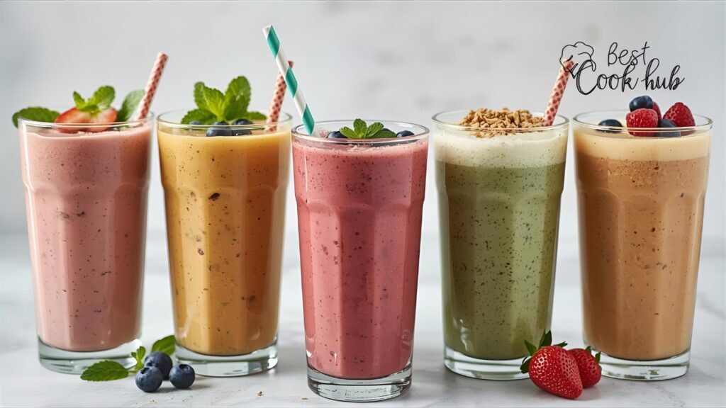 Bestcookhub - Healthy Breakfast Smoothies Assortment in Glasses
