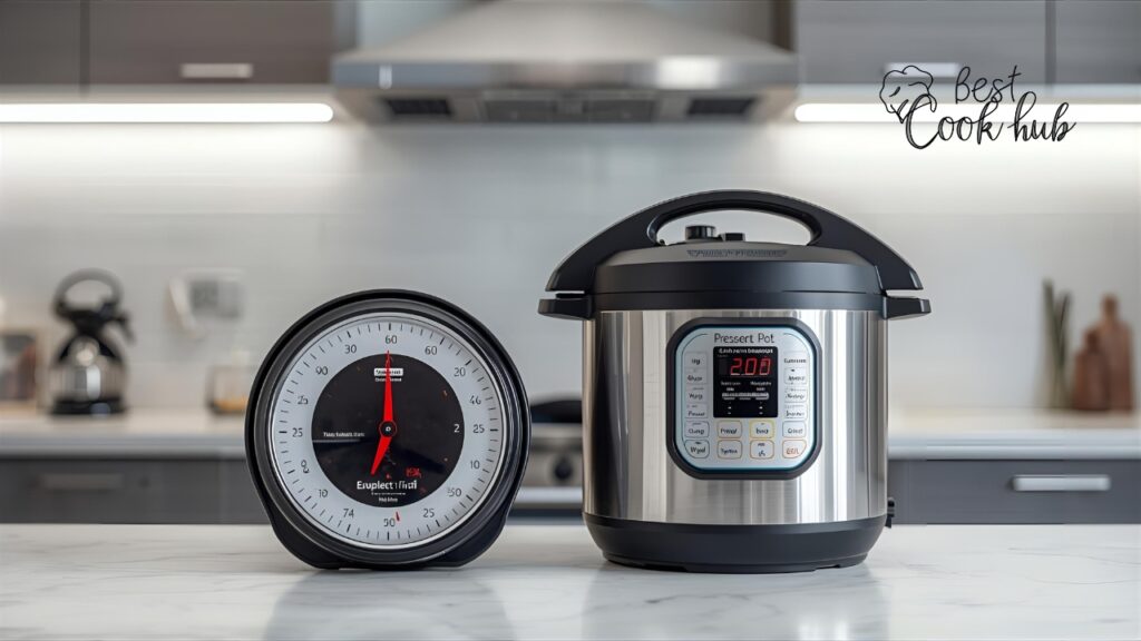 Bestcookhub - Kitchen timer and pressure cooker side by side