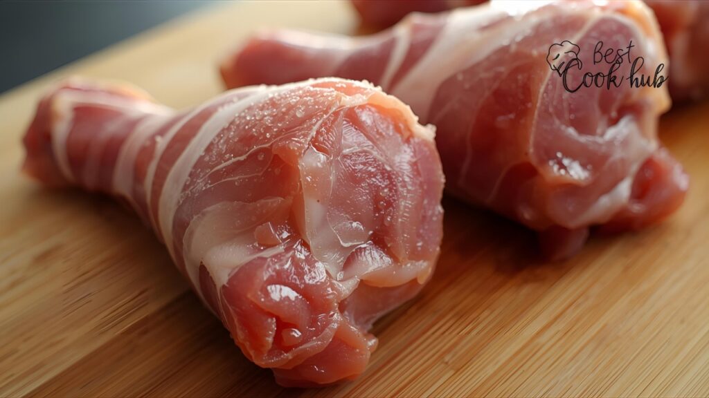 Bestcookhub - Raw ham hocks close-up on cutting board