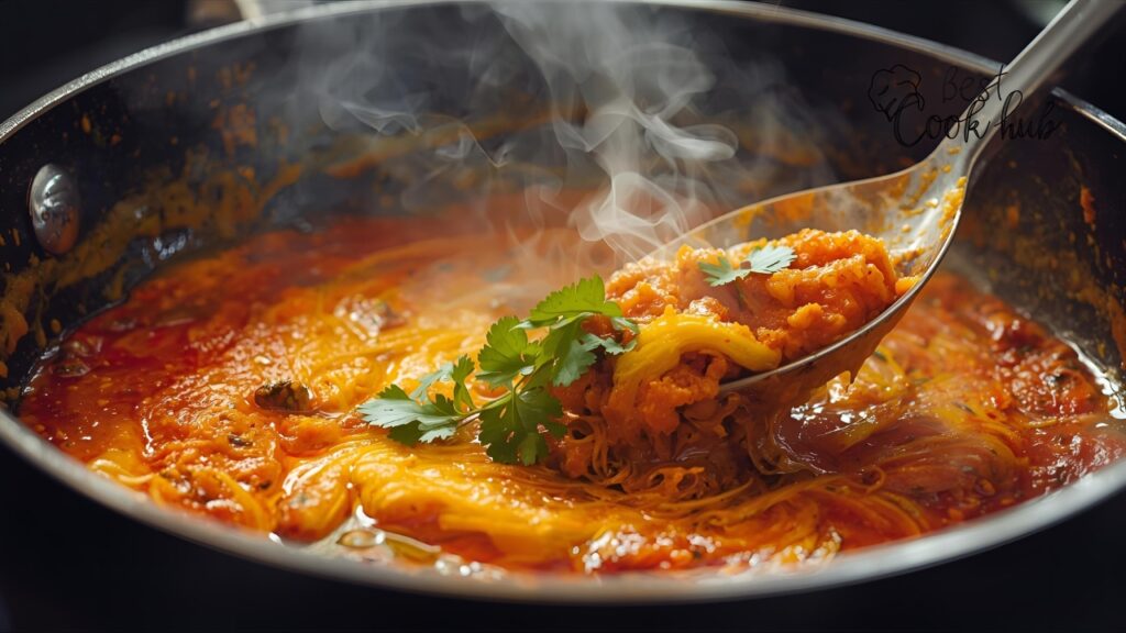 Bestcookhub - Stirring Curry Paste in Pan