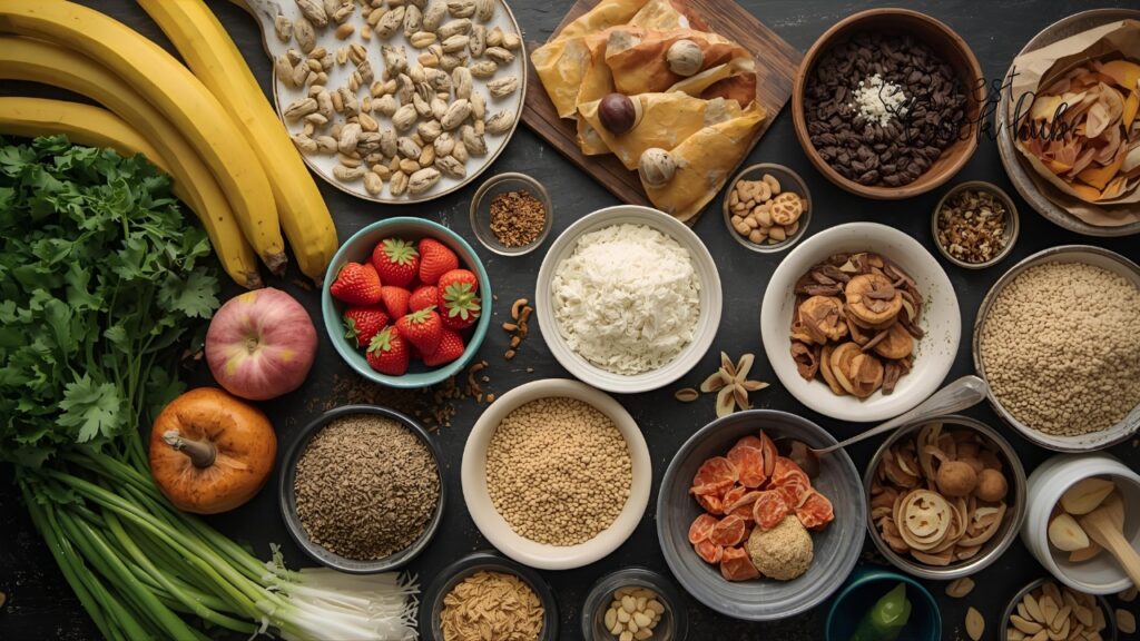 Bestcookhub - Variety of Fiber-Rich Foods Arranged on a Table