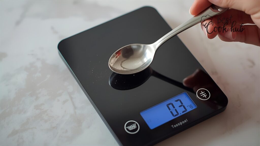 Bestcookhub - Weighing 2 3 Teaspoon on Digital Scale