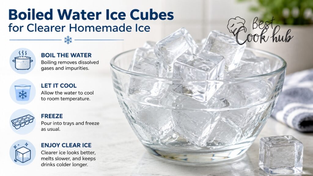 Bestcookhub - Boiled Water Ice Cubes for Clearer Homemade Ice