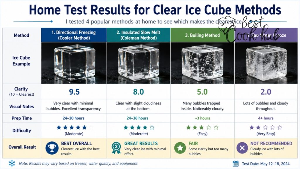 Bestcookhub - Home Test Results for Clear Ice Cube Methods