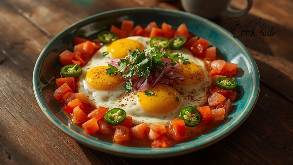 Bestcookhub - Huevos a la Mexicana with Tomato, Onion, Jalapeño, and Fresh Cilantro