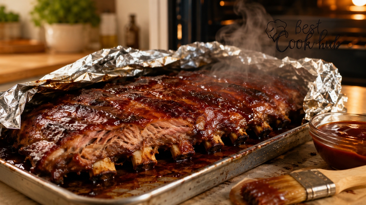 Bestcookhub - Juicy BBQ Ribs Being Reheated Without Drying Out