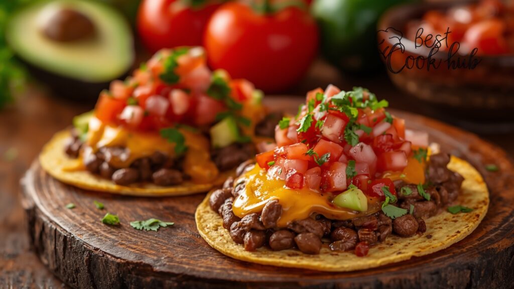 Bestcookhub - Molletes with Refried Beans, Melted Cheese, and Pico de Gallo