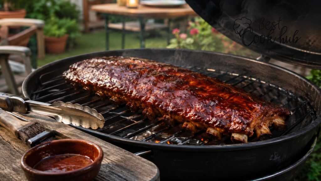 Bestcookhub - Reheating Smoked Ribs on a Backyard Grill